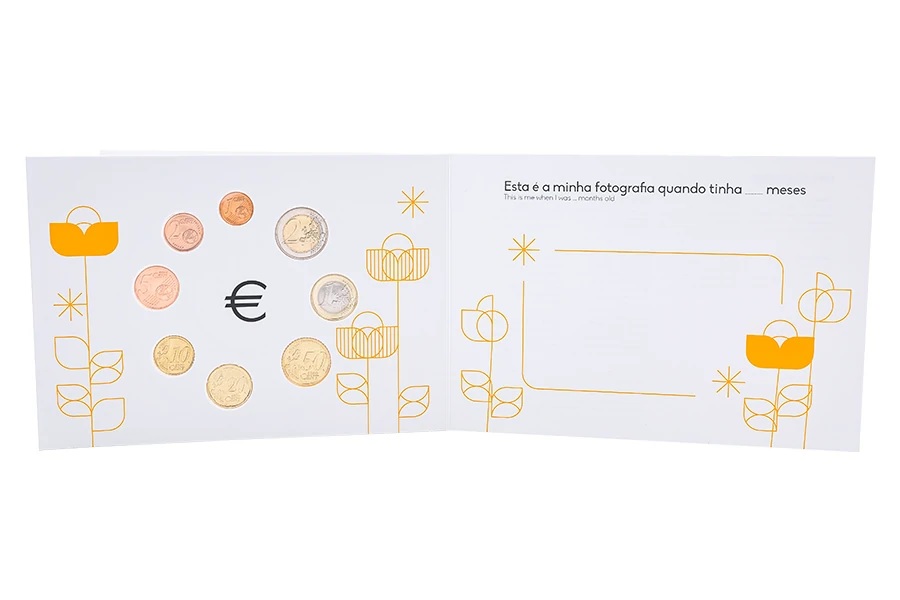(EUR15.FDC.set.2022.1023598) Uncirculated set Portugal 2022 - Baby birth (reverses) (zoom)