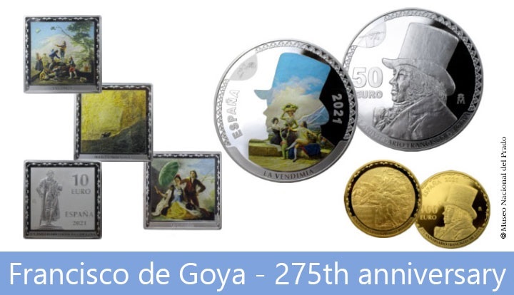 Spain 275th anniversary of Francisco de Goya 2021 (shop illustration) (zoom)