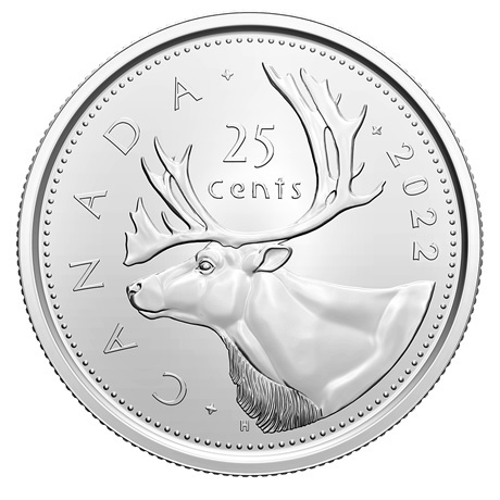 (W037.25.C.2022.1) 25 Cents Caribou 2022 FDC Revers