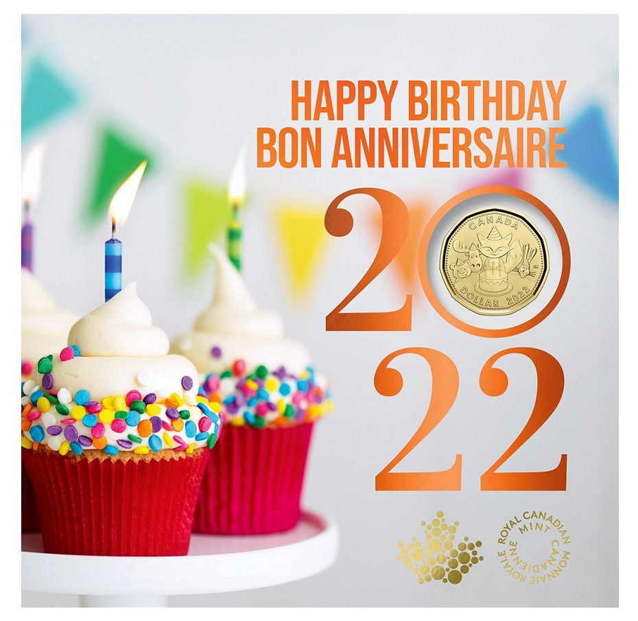 (W037.Unc.set.2022.202419) BU coin set Canada 2022 - Happy Birthday (zoom)