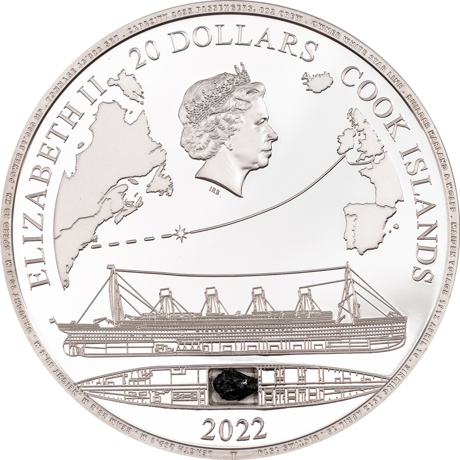 (W099.20.D.2022.29900) 20 Dollars Titanic 2022 - Proof silver Obverse (zoom)