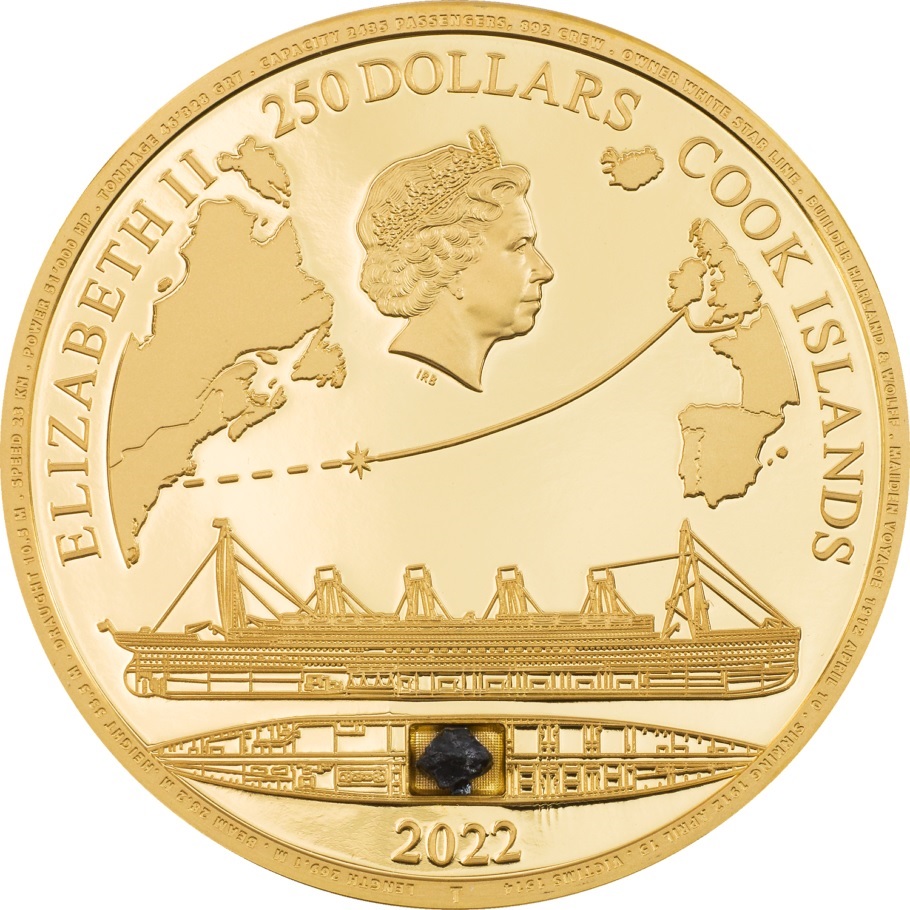 (W099.250.D.2022.29902) 250 Dollars Titanic 2022 - Proof gold Obverse (zoom)