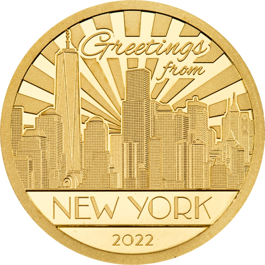 (W099.5.D.2022.29879) 5 Dollars New York 2022 - Proof gold Reverse (zoom)