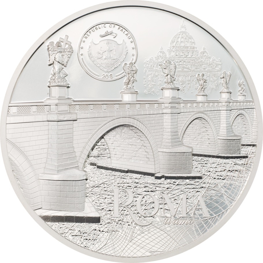 (W168.1.20.D.2022.29914) 20 Dollars Roma 2022 - Proof silver Obverse (zoom)