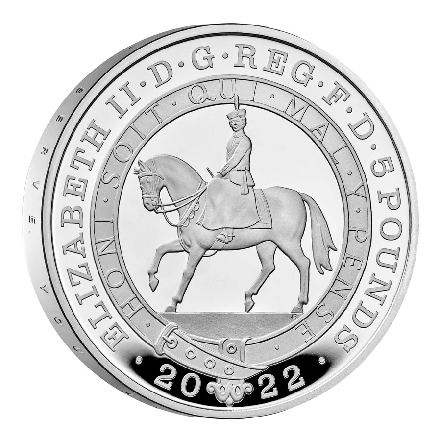 (W185.5.P.2022.UK22PJSP) 5 Pounds Platinum Jubilee 2022 - Proof silver Obverse (zoom)