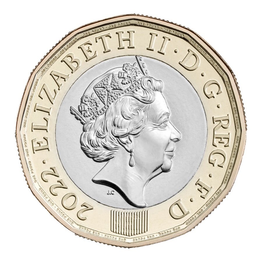 (W185.BU.set.2022.DU22) BU annual coin set United Kingdom 2022 (1 £ obverse) (zoom)