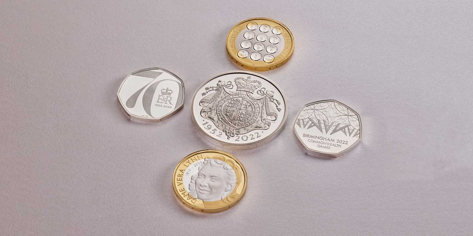 (W185.BU.set.2022.DU22) BU annual coin set United Kingdom 2022 (commemorative coins) (zoom)