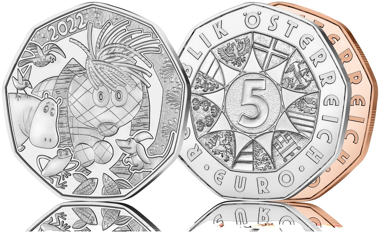 (EUR01.BU.2022.25619) 5 euro Austria 2022 BU silver - Little I-Am-Me (blog illustration) (zoom)