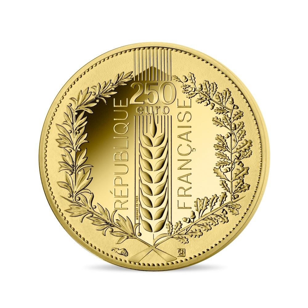 (EUR07.BU.2022.10041365410001) 250 euro France 2022 BU gold - Wheat Reverse (zoom)