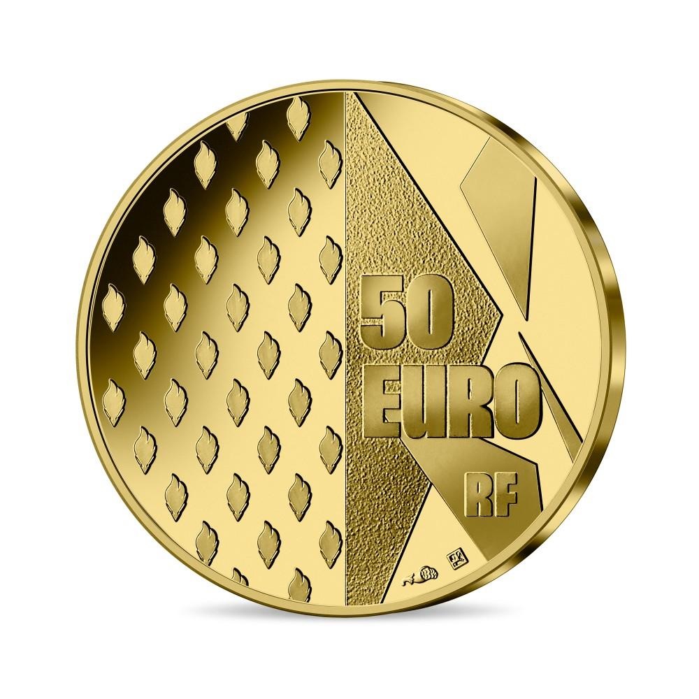 (EUR07.Proof.2021.10041355690000) 50 euro France 2021 Proof gold - Paris Olympics 2024 Reverse (zoom)