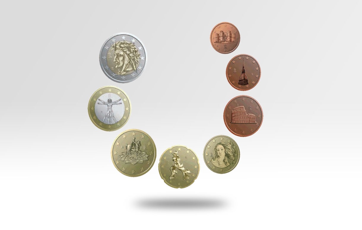 (EUR10.BU.set.2022.48-2MS10-22F007) BU coin set Italy 2022 (coins) (zoom)