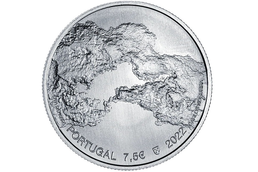 (EUR15.7.5.E.2022.12500650) 7 euro and a half Portugal 2022 silver - José Saramago 100 Years Obverse (zoom)