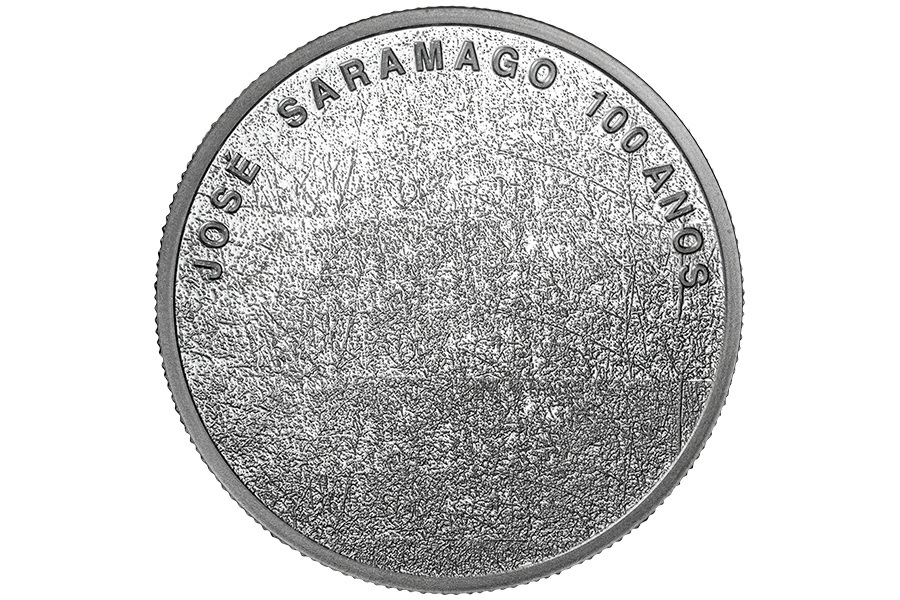 (EUR15.Proof.2022.1025234) 7 euro and a half Portugal 2022 Proof silver - José Saramago Reverse (zoom)