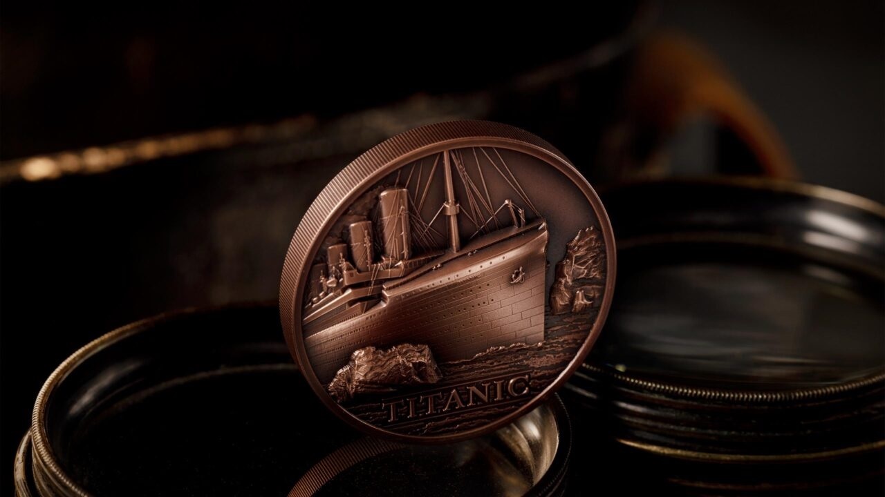 (W099.1.D.2022.29901) 1 $ Titanic 2022 - Antique finish copper (reverse) (zoom)