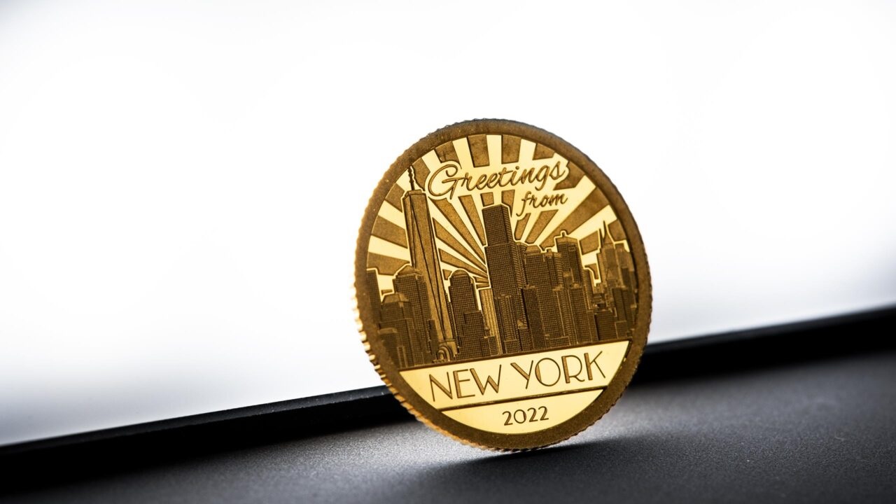 (W099.5.D.2022.29879) 5 Dollars New York 2022 - Proof gold (reverse) (zoom)