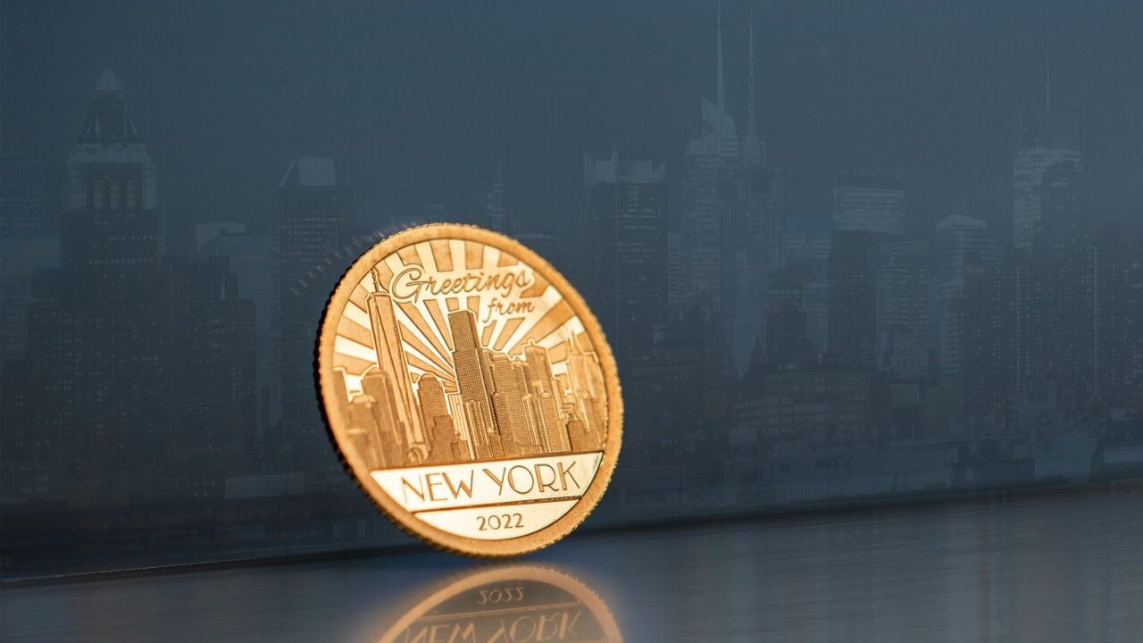 (W099.5.D.2022.29879) 5 $ New York 2022 - Proof gold (reverse) (zoom)