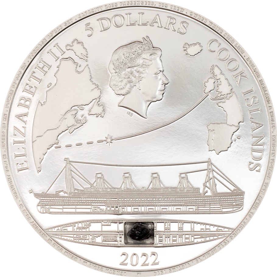 (W099.5.D.2022.29899) 5 Dollars Titanic 2022 - Proof silver Obverse (zoom)