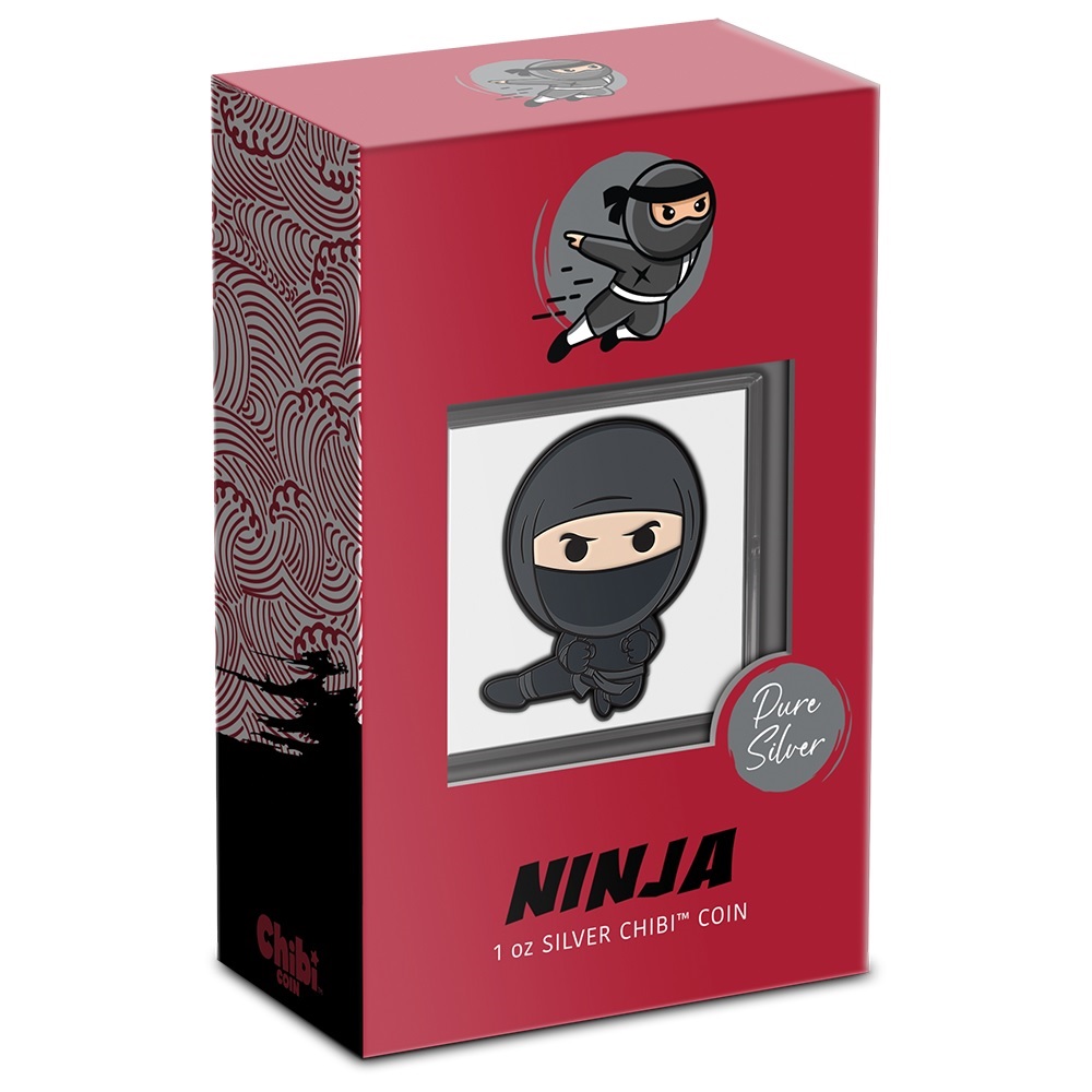 (W160.2.D.2022.30-01166) 2 $ Niue 2022 1 ounce Proof silver - Chibi Ninja (packaging) (zoom)