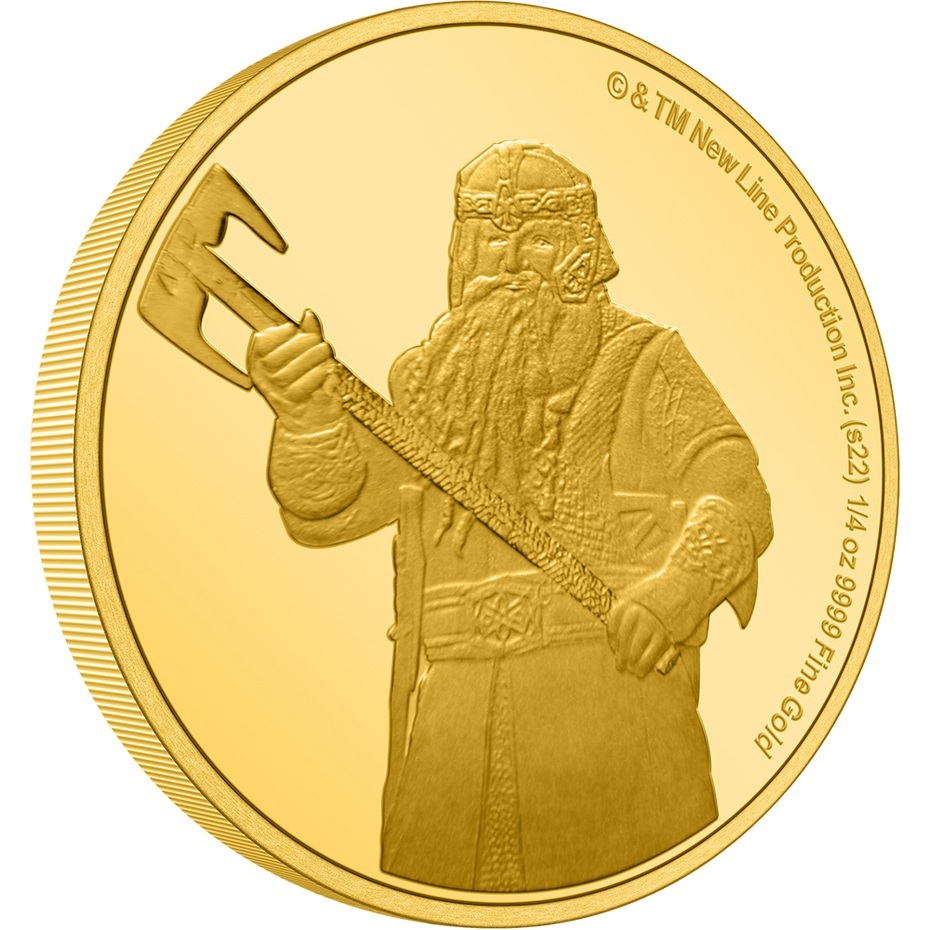 (W160.25.D.2022.30-01200) 25 Dollars Niue 2022 quarter oz Proof gold - Gimli Reverse (zoom)