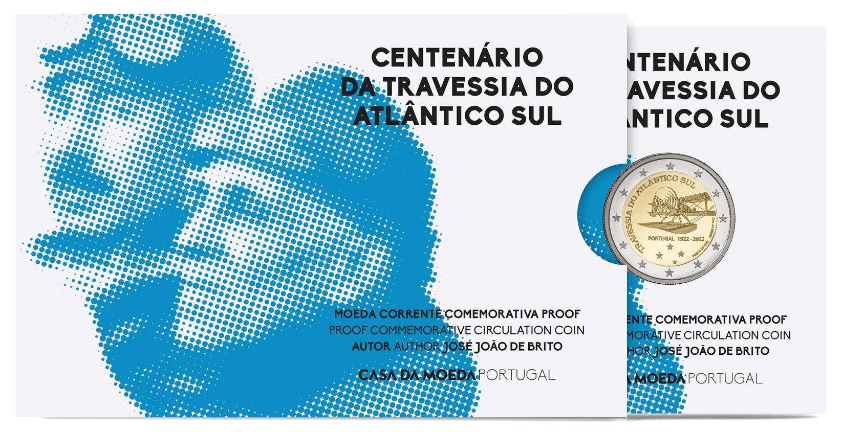 2 euro Portugal 2022 Proof - Crossing of the South Atlantic (packaging) (zoom)