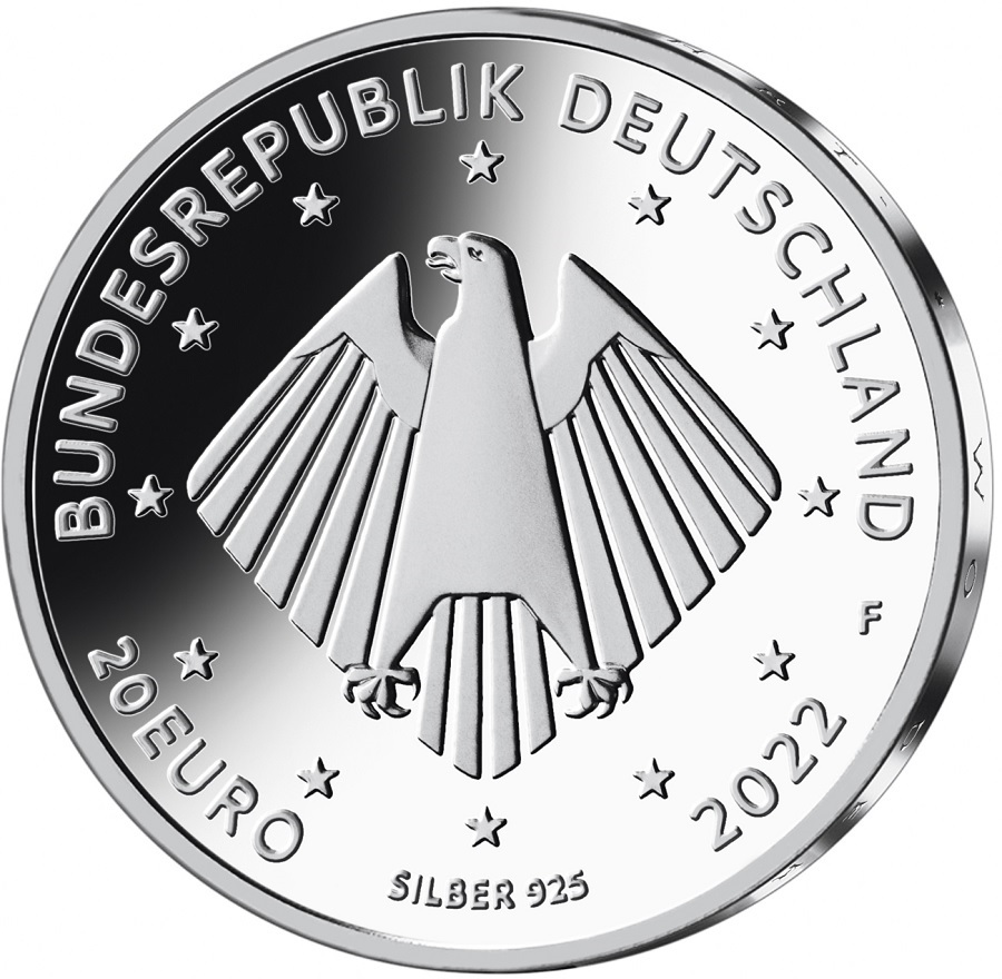 (EUR03.Proof.2022.910109sf5) 20 euro Germany 2022 F Proof silver - Abbey of Corvey Obverse (zoom)