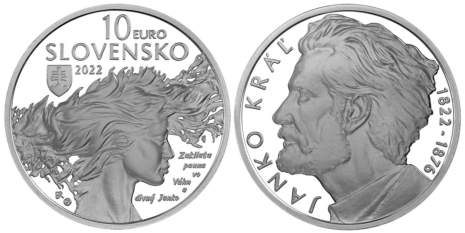 (EUR17.Proof.2022.521098) 10 euro Slovakia 2022 Proof silver - Janko Kráľ (zoom)