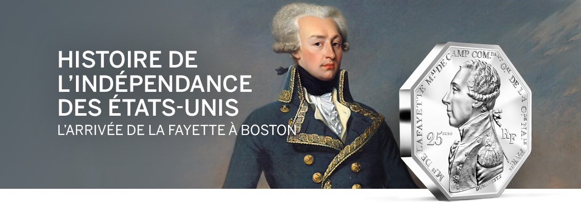 Monnaie de Paris The arrival of Lafayette in Boston (shop illustration) (zoom)