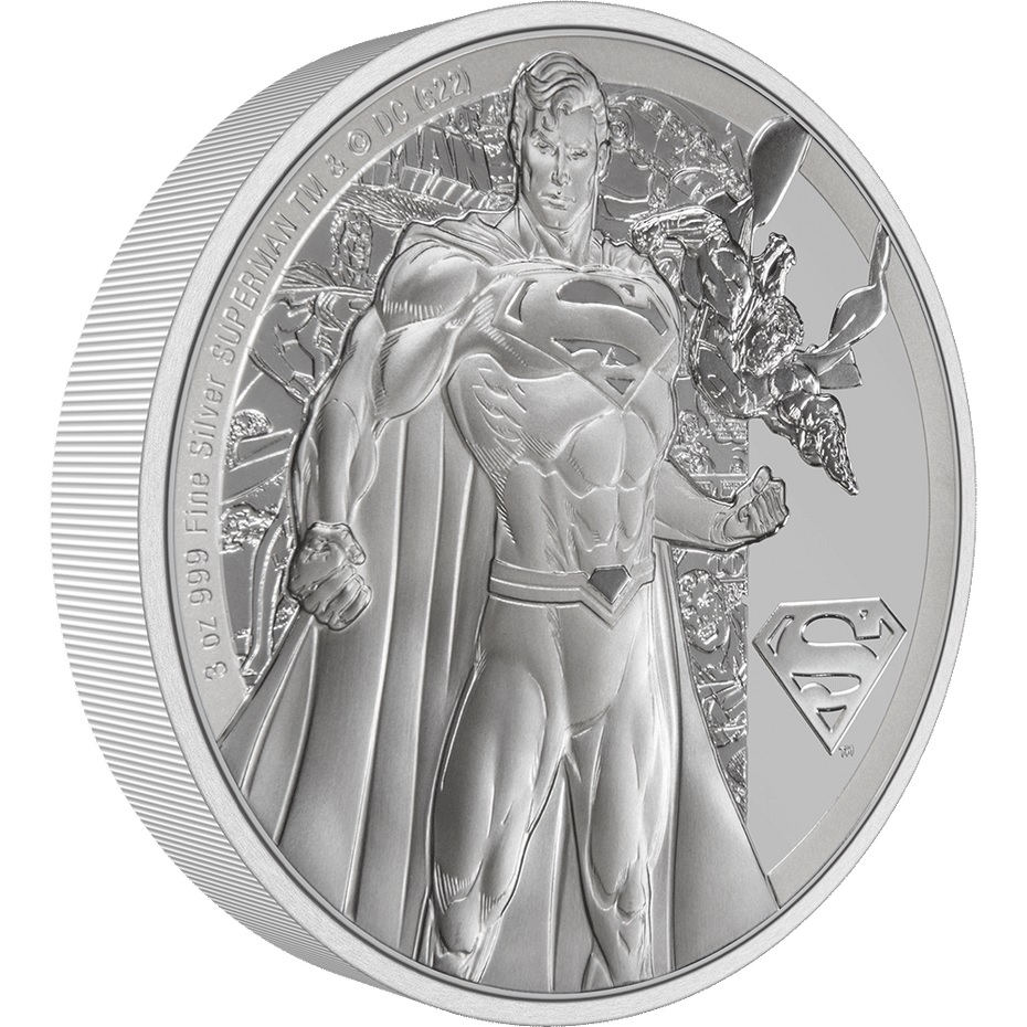(W160.10.D.2022.30-01233) 10 Dollars Niue 2022 3 oz Proof silver - Superman (view on reverse) (zoom)