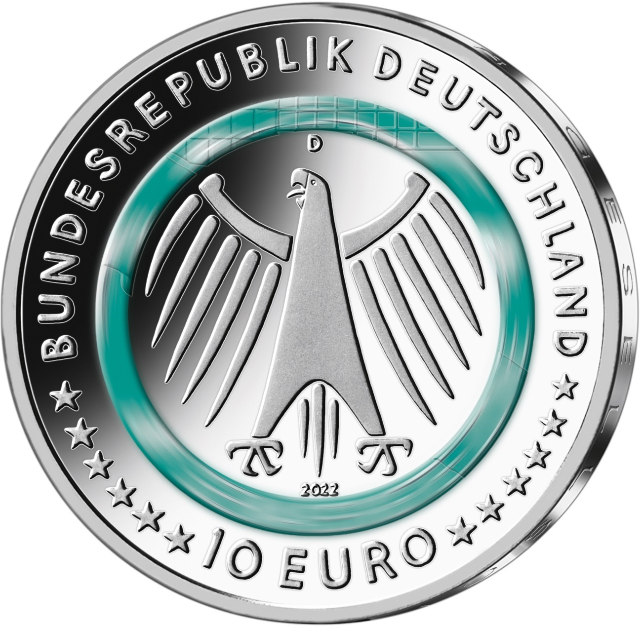 (EUR03.Proof.2022.90n322s5) 10 euro Germany 2022 (random Mint) Proof - Care Obverse (zoom)