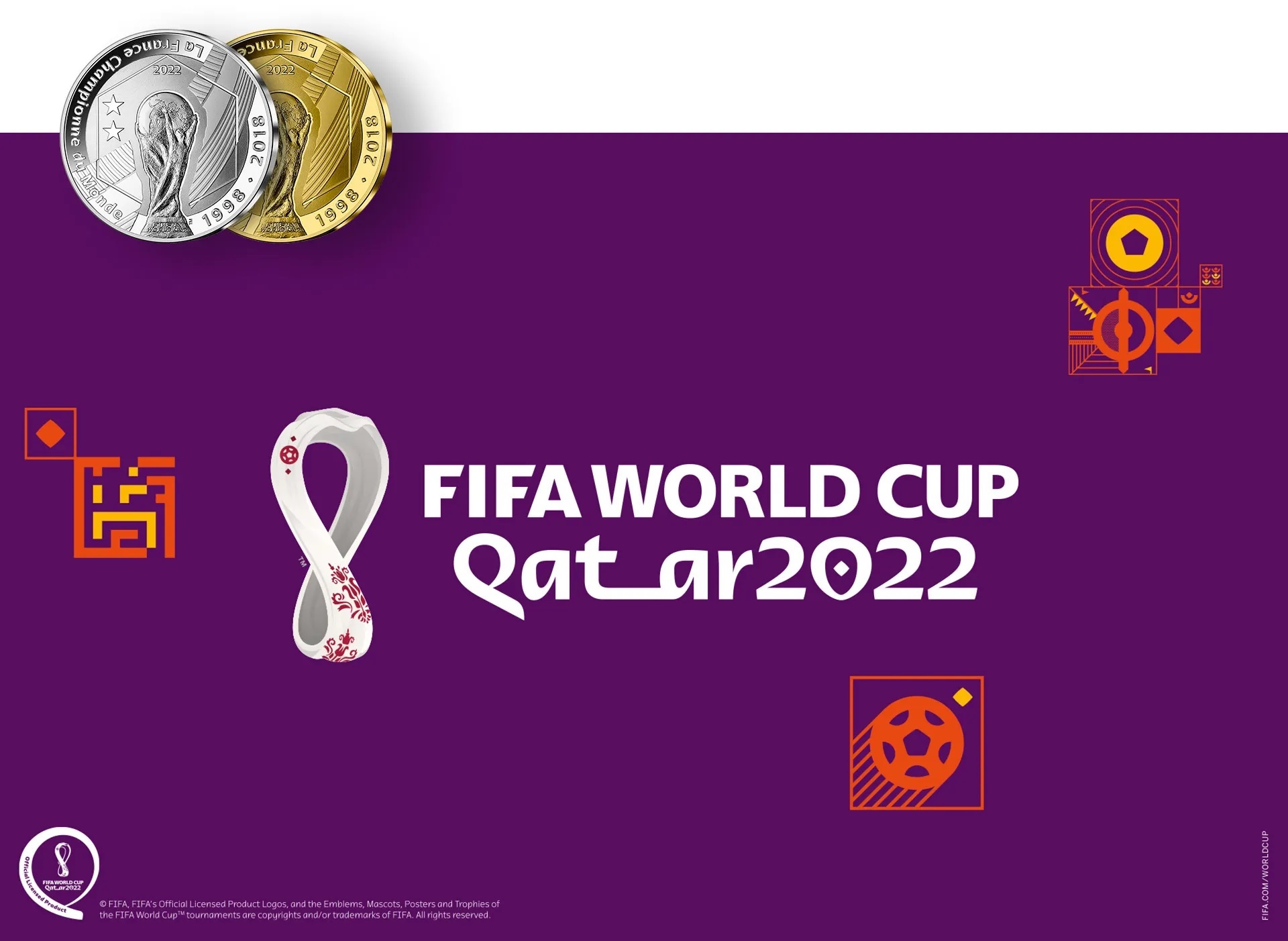 (EUR07.Proof.2022.10041364980000) 10 € France 2022 Proof Ag - FIFA World Cup Qatar (blog illustration) (zoom)