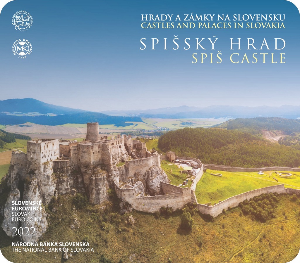 (EUR17.BU.set.2022.501479) BU coin set Slovakia 2022 (Spiš castle) (zoom)