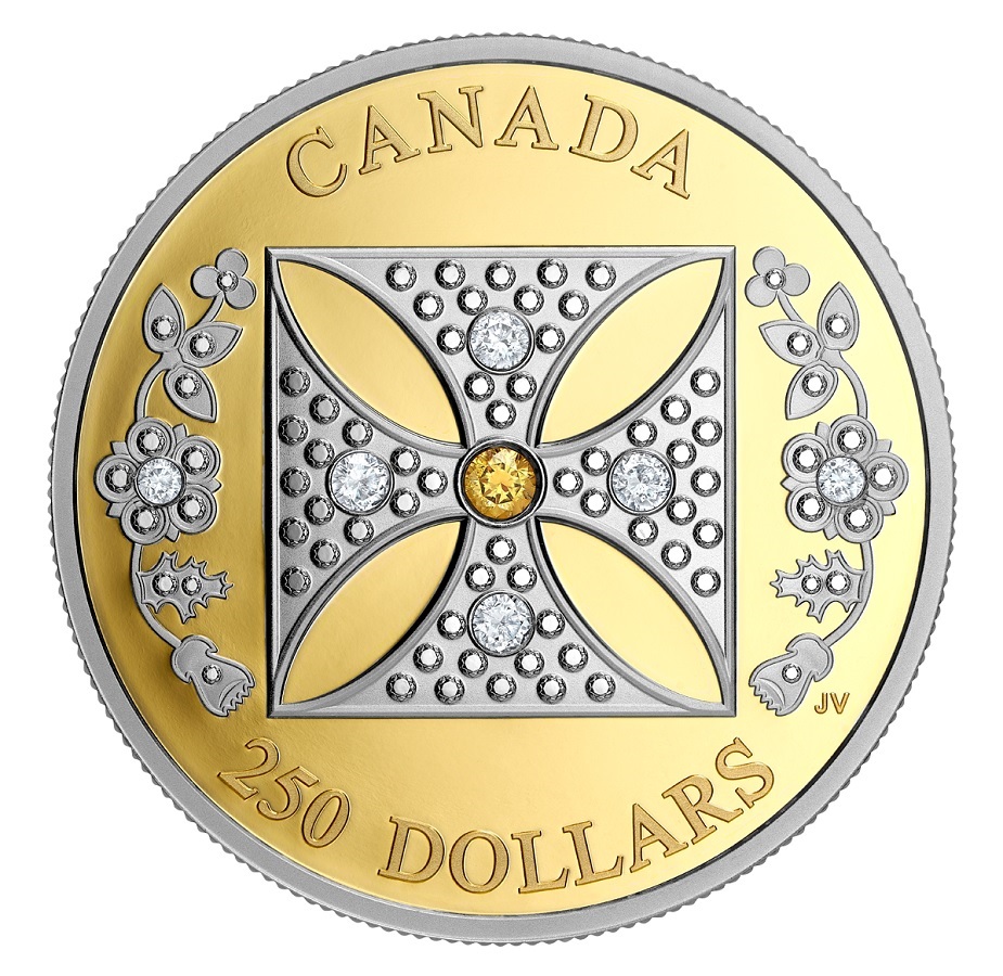 (W037.250.D.2022.203045) 250 Dollars Diamond Diadem Elizabeth II 2022 - Proof gold Reverse (zoom)