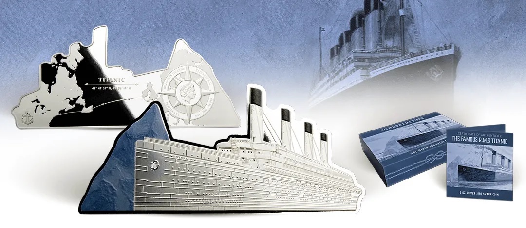 (W106.10.D.2022.1) 10 Dollars Salomon Islands 2022 5 oz Proof silver - RMS Titanic (blog illustration) (zoom)