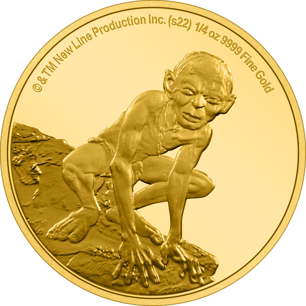 (W160.25.D.2022.30-01201) 25 Dollars Niue 2022 quarter oz Proof gold - Gollum Reverse (zoom)