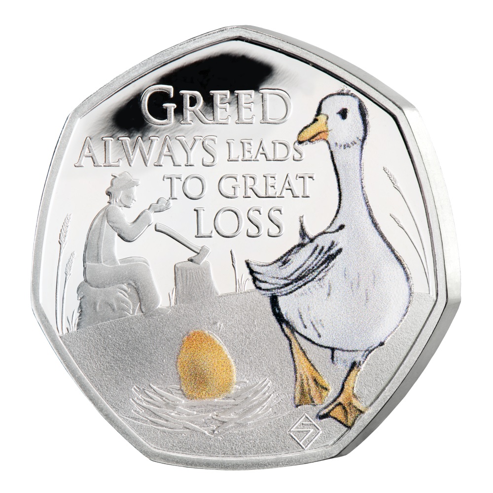 (W191.50.Pence.2022.FG22GOOSP50PC) 50 Pence Goose and the Golden Egg 2022 - Proof silver Reverse (zoom)