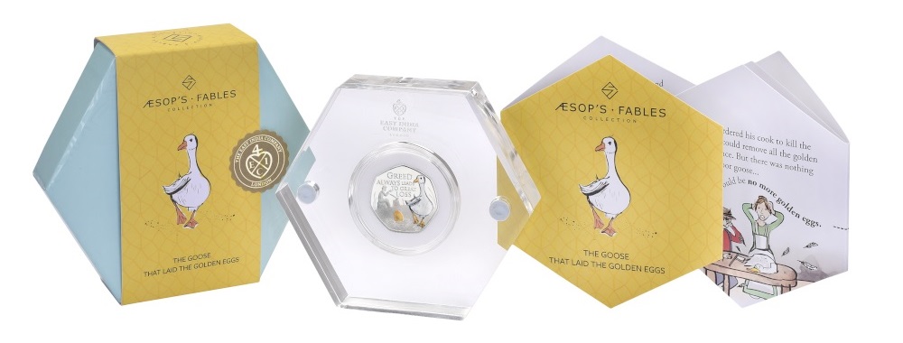 (W191.50.Pence.2022.FG22GOOSP50PC) 50 Pence Goose & the Golden Egg 2022 - Proof Ag (packaging) (zoom)
