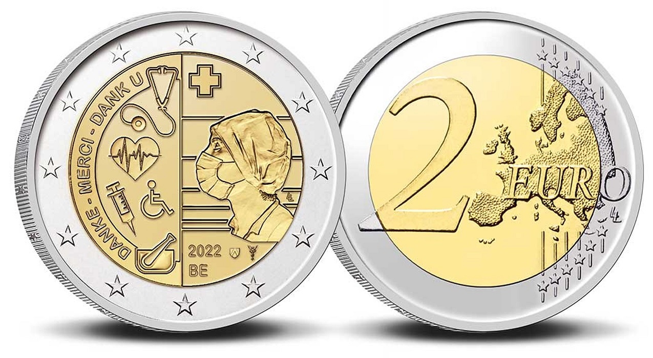 2 euro Belgium 2022 BU - Thank you - French legend (zoom)
