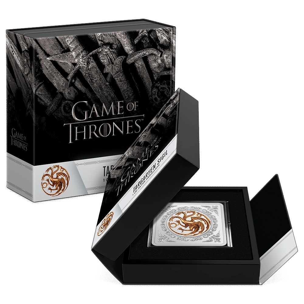 (BM.W160.2022.30-01237) Proof silver medal 1 oz - Game of Thrones (Targaryen Sigil) (packaging) (zoom)
