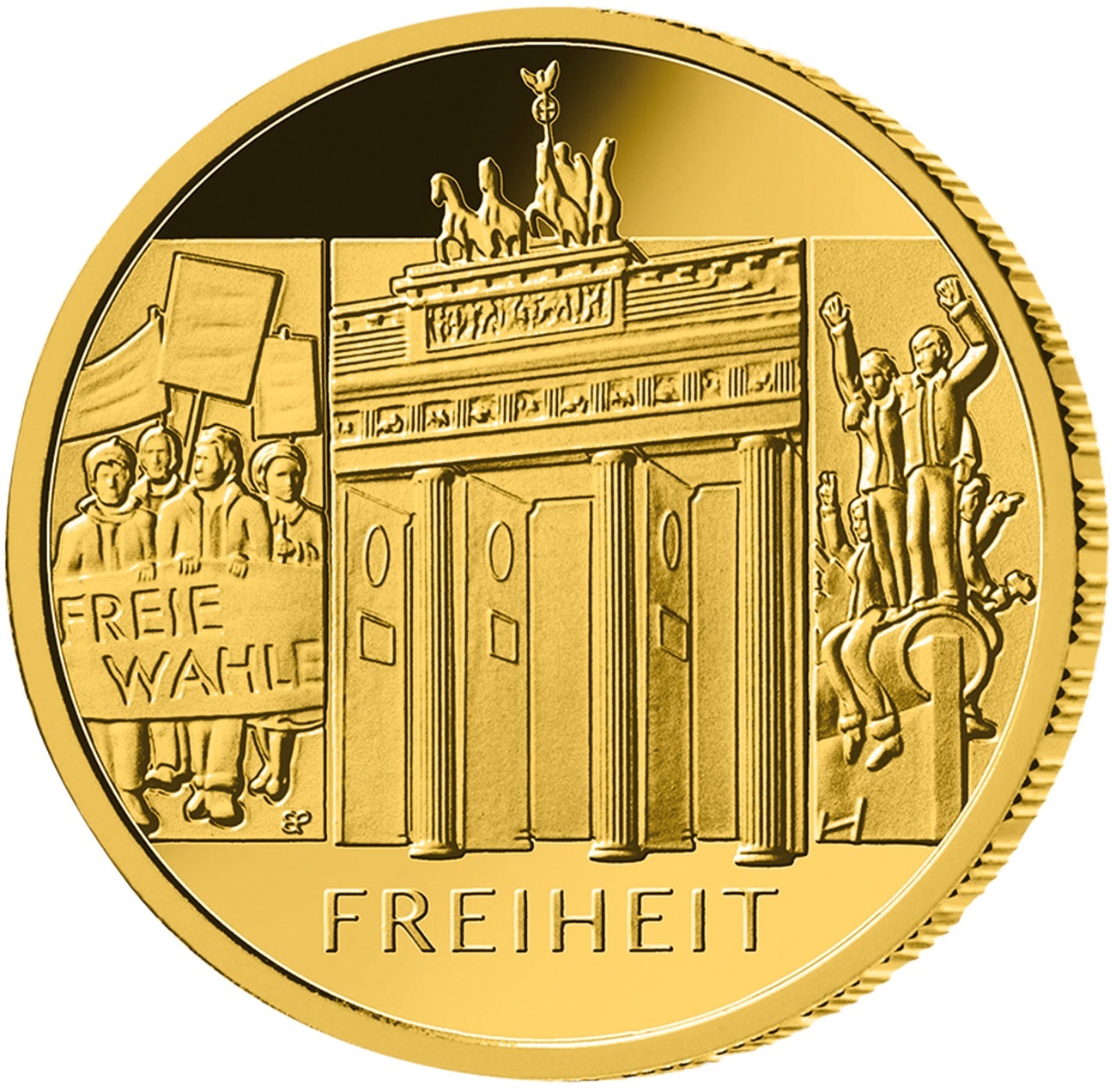 (EUR03.Proof.2022.SGM2201M41S5) 100 euro Germany 2022 A BU gold - Liberty Reverse (zoom)