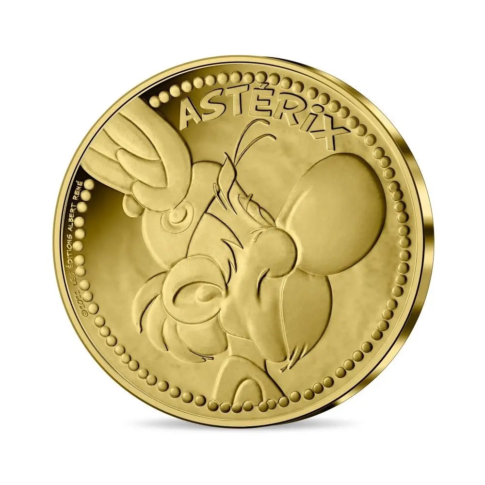 (EUR07.BU.2022.10041364310001) 250 euro France 2022 BU gold - Asterix Obverse (zoom)