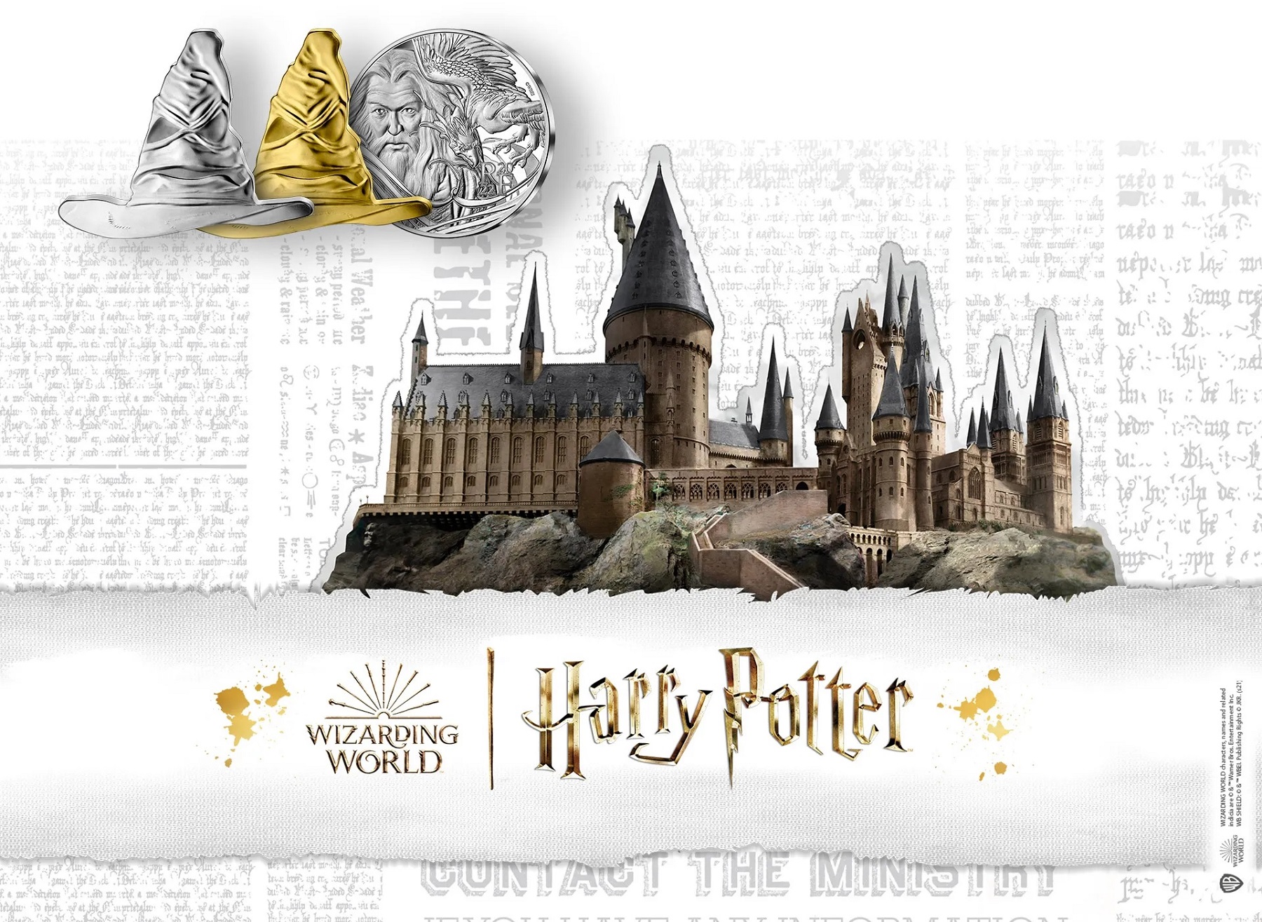 (EUR07.Proof.2022.10041365260000) 10 € France 2022 Proof Ag – Harry Potter (Sorting Hat) (blog illustration) (zoom)