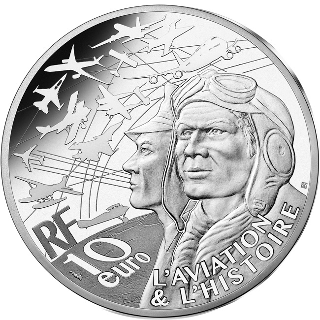 (EUR07.Proof.2022.10041365930000) 10 euro France 2022 Proof silver – Rafale Reverse (zoom)