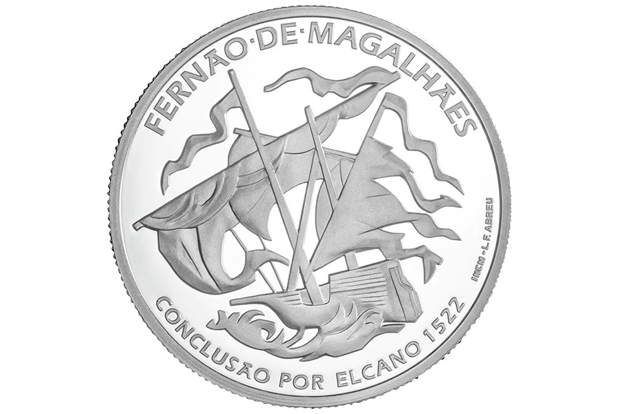 (EUR15.Proof.2022.1023631) 7 euro and a half Portugal 2022 Proof silver - Magellan Reverse (zoom)