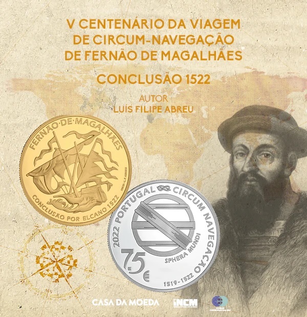 (EUR15.Proof.2022.1023632) 7 euro and a half Portugal 2022 Proof gold - Magellan (blog illustration) (zoom)