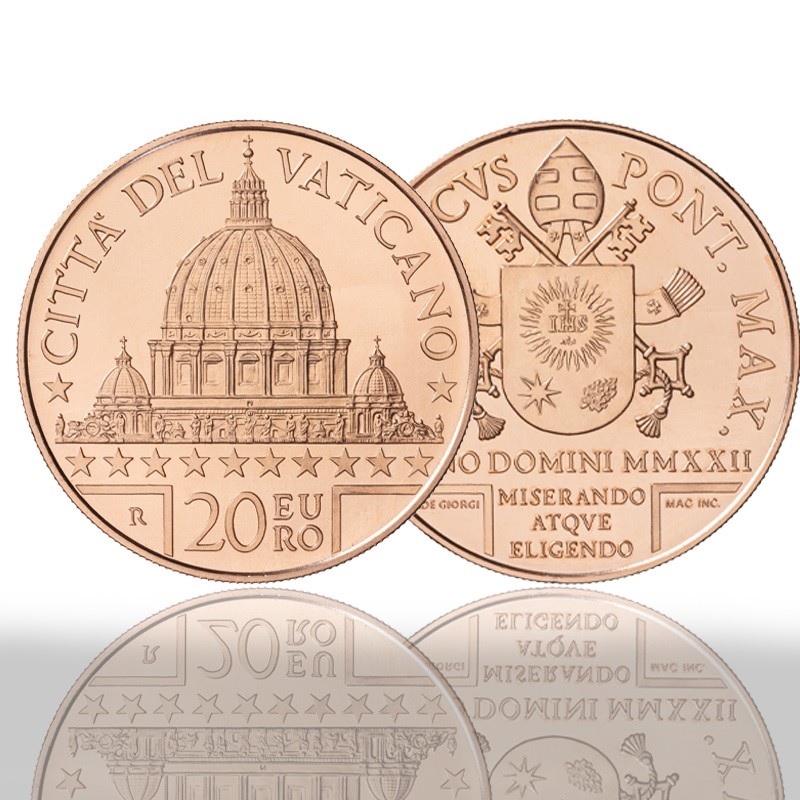 (EUR19.20.E.2022.CN1615) 20 euro Vatican City 2022 - Saint Peter (exterior) (zoom)