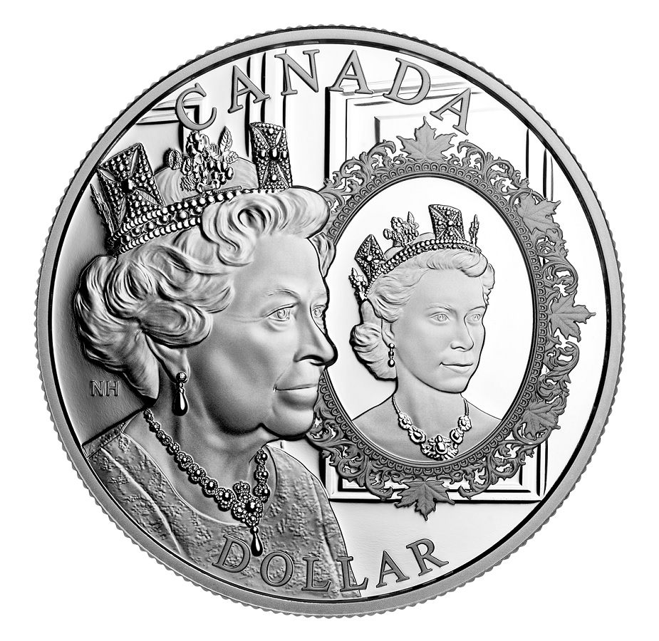 (W037.1.D.2022.204322) 1 Dollar The Platinum Jubilee of Queen Elizabeth II 2022 - Proof silver Reverse (zoom)