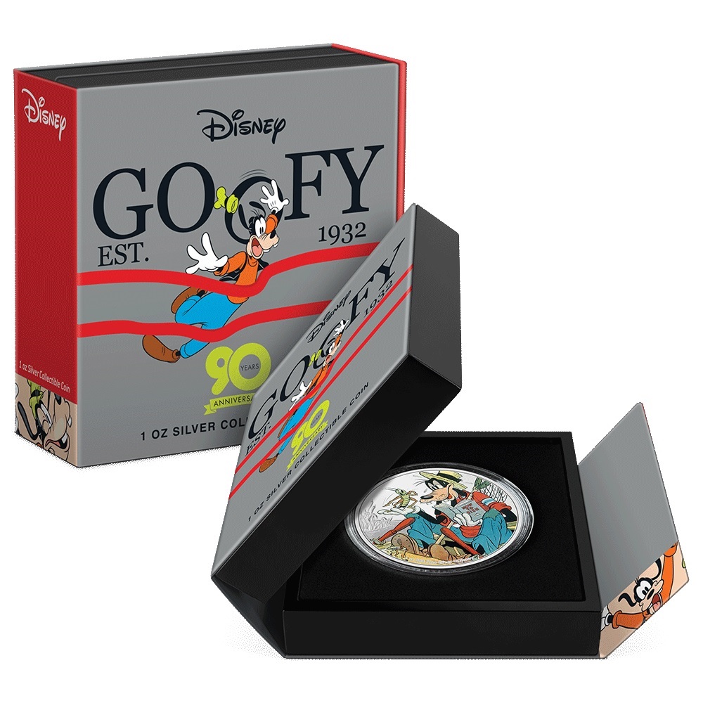(W160.2.D.2022.30-01265) 2 $ Niue 2022 1 ounce Proof Ag - Goofy (packaging) (zoom)