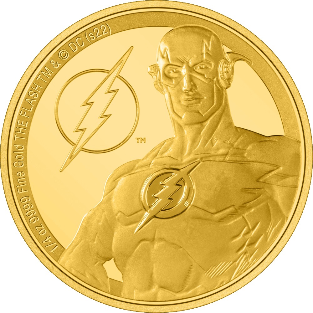 (W160.25.D.2022.30-01253) 25 Dollars Niue 2022 quarter oz Proof gold - The Flash Reverse (zoom)