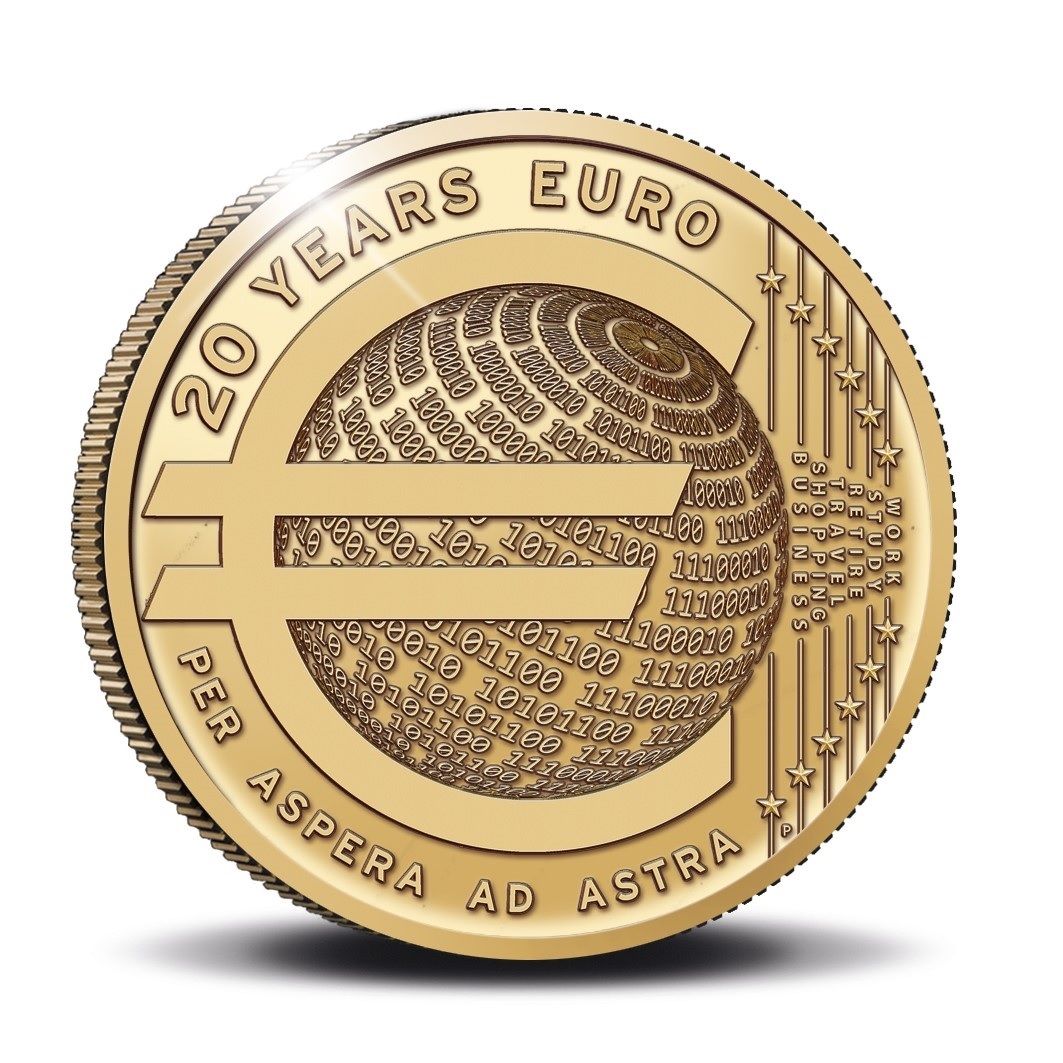2 euro and a half Belgium 2022 BU - 20 years of euro cash - French legend Obverse (zoom)