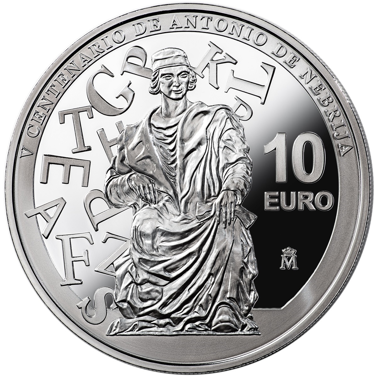 (EUR05.Proof.2022.92927005) 10 euro Spain 2022 Proof silver - Antonio de Nebrija Reverse (zoom)
